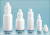 White LDPE Dropper Bottles w/ Ribbed Caps -- 0078-01