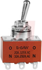 SWITCH, TOGGLE, PANEL SEAL, DPDT, ON-NONE-OFF, SOLDER TERMINALS, 20A, 125 VAC - 70192238 - Allied Electronics, Inc.