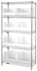 Open Wire Shelving, 5Shelves, 8Bins, Clr; Shelving Unit Type Quantum Storage - 42AC7053 - Newark, An Avnet Company