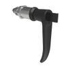 Quarter-Turn Cam Latch, Key Locking , L-Handle, Without Cam, Sealed, Zinc Alloy, Powder Coat, Black - E5-9A-735-UU5 - Southco