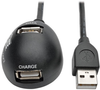 2-Port USB 2.0 Desktop Extension Cable (M/2xF), 5 ft. -- U024-005-DSK2 - Image