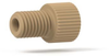 Flangeless Nut PEEK, Short, 1/4-28 Flat-Bottom, for 1/16