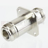 N Female (Jack) to N Female (Jack) 4 Hole Flange Adapter, 1.4 VSWR - SM4035 - Fairview Microwave Inc.