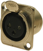 Xlr Conn, Metal, Rcpt, 3Pos, Panel; No. Of Contacts Cliff Electronic Components - 99AC9152 - Newark, An Avnet Company