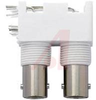 Dual Output, 75 Ohm BNC Circuit Board Mount, White Valox Case - 70197585 - Allied Electronics, Inc.