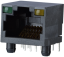 PC board Single jack RJ45 LED, Unshielded -- AJT18l8813-030