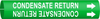 Brady Bradysnap-On B-915 White on Green Plastic Snap-On Pipe Marker - 1/2 in Character Height - Printed Msg = CONDENSATE RETURN - 4314-A - 754473-67082 - R. S. Hughes Company, Inc.