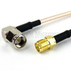 RA SMA Male (Plug) to SMA Female (Jack) Cable RG-316 Coax Up To 3 GHz, 1.35 VSWR in 48 Inch - FMC0413315-48 - Fairview Microwave Inc.