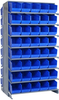 2 Side Sloped Rack, 16Shelves, 80Bin/blu; Shelving Unit Type Quantum Storage - 44AC6372 - Newark, An Avnet Company