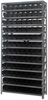 Open Shelving, 13Shelves, 96Bins, Black; Shelving Unit Type Quantum Storage - 44AC8960 - Newark, An Avnet Company