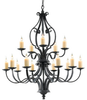 Light Multi-Tier Chandelier - F2279/10+5AF - Murray Feiss Lighting