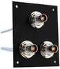 3 JACK PANEL INSERT BULKHEAD REAR MOUNT TRB 3 LUG ISOLATED JACK WITH M17/176-00002 LEAD 12