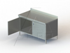 SC Series, Stainless Steel NSF Listed Sink Cabinet - 3SC-3624 - AERO Manufacturing Company