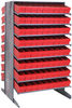 2 Side Sloped Rack, 16Shelves/144Bin/red; Shelving Unit Type Quantum Storage - 44AC6411 - Newark, An Avnet Company