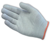 ESD Seamless Knit Nylon and Carbon Fiber Yarns, White PVC Dotted Grip, Large -- 616314-01079