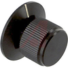 Knob;Instrumentation;Dia 1.113in;Shaft Sz 0.25in;Screw;Saw Cut Line;Black Gloss - 70126085 - Allied Electronics, Inc.