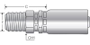 Carbon Steel One-Piece Fittings, NPTF Male Swivel 60° Seat - P Series -- P-0202-MNPS - Image