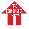 Brady Bradyglo B-819 Vinyl White Fire Equipment Sign - 17 in Width x 17 (Dia.) in Height - Laminated - TEXT: FIRE EXTINGUISHER - 49064 - 754476-49064 - R. S. Hughes Company, Inc.