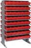 2 Side Sloped Rack, 16Shelves, 96Bin/red; Shelving Unit Type Quantum Storage - 44AC6403 - Newark, An Avnet Company