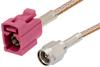 SMA Male to Violet FAKRA Jack Cable 48 Inch Length Using RG316 Coax - PE39348H-48 - Pasternack