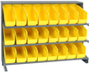 Sloped Bench Rack, 3Shelves/24Bin/yellow; Shelving Unit Type Quantum Storage - 44AC6451 - Newark, An Avnet Company