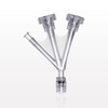 Double Hemostasis Valve Y Connector, Rotating Male Luer Lock, Female Luer Lock Sideport - 80327 - Qosina Corp.