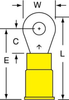 3M Scotchlok Yellow Butted Nylon Butted Ring Terminal MNG10-6RK - 1.03 in Length - 0.38 in Wide - 0.135 in Inside Diameter - #6 Stud - 054007-01934 - R. S. Hughes Company, Inc.