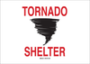 Brady B-120 Fiberglass Reinforced Polyester Rectangle White Tornado & Severe Weather Shelter Sign - 20 in Width x 14 in Height - TEXT: TORNADO SHELTER - 90540 - 754476-90540 - R. S. Hughes Company, Inc.
