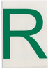 Brady Toughstripe B-514 Green Indoor Polyester Letter Label - 6 in Width - 8 in Height - 8 in Character Height - Printed Msg = R - 121796 - 754473-71024 - R. S. Hughes Company, Inc.