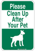 Brady B-555 Aluminum White Keep Clean Reminder Sign - 12 in Width x 18 in Height - TEXT: PLEASE CLEAN UP - 115214 - 754473-18385 - R. S. Hughes Company, Inc.