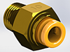 Precision Metal Orifices - Push-On Tube Adapters, 1/4