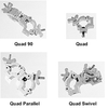 Coupler, Quad-Coupler 1.5, Swivel, Black - 359-375BLK - Premier Lighting & Production Company