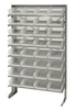 Bins & Systems - Clear-View Bins - Economy Shelf Bins - Sloped Shelving - Single Sided Pick Racks - QPRS-107CL - Image