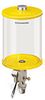 Yellow Color Key, Clear View Single Feed Electro Lubricator, 1/2 gal Acrylic Reservoir, 1/2” Male NPT, 24VDC - B5160-064AB024D4YW - Oil-Rite Corp.