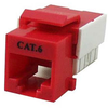 Cat6 RJ45 Modular Keystone Jack, 110 Style, Red - 43-312RD - Computer Network Accessories, Inc.