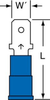 3M Scotchlok Blue Insulation Grip Nylon Insulation Grip Quick-Disconnect Terminal MNG14-187DMX - 0.84 in Length - 0.08 in Inside Diameter - 051128-58677 - R. S. Hughes Company, Inc.