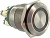 Switch, Illuminated, 22mm DIA., RING ILLUMINATION, GREEN, SCREW TERMINATION - 70099393 - Allied Electronics, Inc.