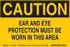 Brady B-586 Paper Rectangle Yellow Personal Protection Equipment (PPE) Sign - 10 in Width x 7 in Height - TEXT: CAUTION - 116052 - 754473-18695 - R. S. Hughes Company, Inc.