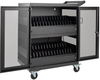 32-Device AC Charging Station Cart for Chromebooks and Laptops, Wall-Mount Option, Black -- CSC32AC