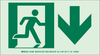Brady Bradyglo B-986 Aluminum / Polyester Rectangle Safety Green Exit Sign - 15 in Width x 7 in Height - Glow in the Dark - 114696 - 754473-17740 - R. S. Hughes Company, Inc.