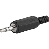 Plug, solder terminal, insulated, 3-pole, Audio Plug/Sockets, 3.5 mm - 4832.1310 - SCHURTER Inc
