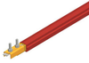 Safe-Lec 2 Conductor Bar 160A Copper, Red Medium Heat Polycarbonate Cover, w/ Splice Joint, 4.5M -- XA-310303-J - Image