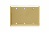 Blank Plates -- Box Mounted, Three Gang, Polished Brass -- SB33PB - Image