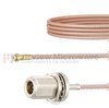Snap-On MMBX Plug to N Female Bulkhead Cable RG316 Coax in 8 Inch - FMCA1423-8 - Fairview Microwave Inc.
