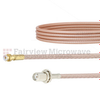 Snap-On MMBX Plug to SMA Female Bulkhead Cable RG316 Coax in 8 Inch - FMCA1417-8 - Fairview Microwave Inc.