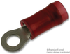 Terminal, Ring Tongue, #4, Crimp, Red; Stud Size - Metric Amp - Te Connectivity - 97F9878 - Newark, An Avnet Company