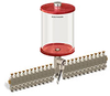 Red Color Key, Clear View Multiple Feed Electro Lubricator, 1/2 gal Acrylic Reservoir, 22 Feeds, 1/8