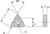 Triangle Flat Top Insert - TNMA-321 - Greenleaf Corporation