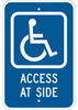 LEGEND: Access at Side (w/handicap sign) - 113313 - Brady Corporation