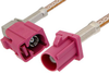 Violet FAKRA Plug to FAKRA Jack Right Angle Cable 12 Inch Length Using RG316 Coax - PE38757H-12 - Pasternack